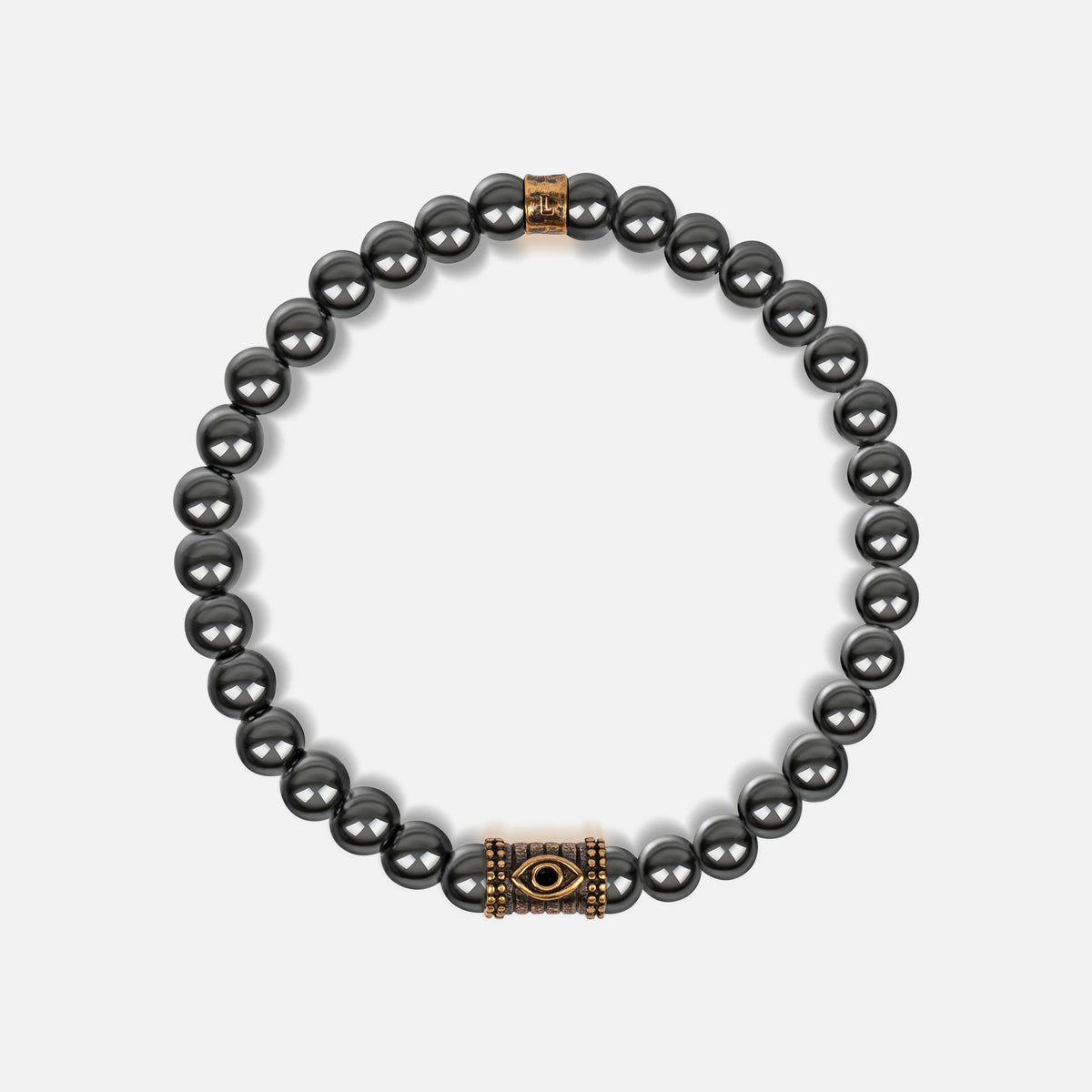 Spiritual Fortress Hematite Evil Eye Charm Bracelet