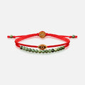 Fiery Luck Jade Evil Eye Charm Red String Wrap Bracelet 1