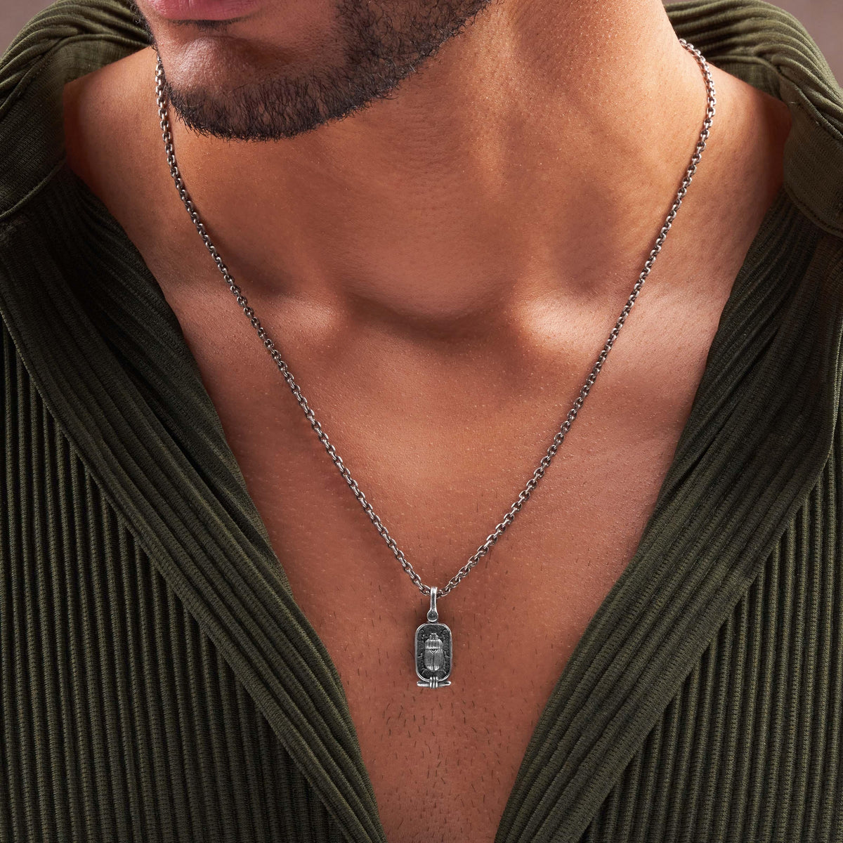 Tenacious Survivor Scarab Beetle Charm
