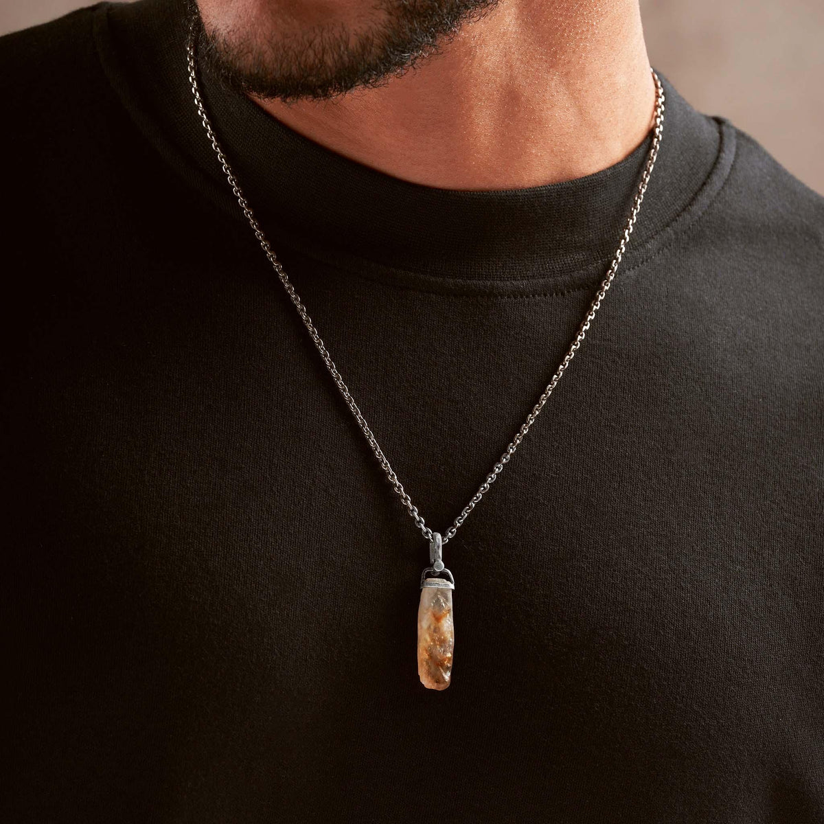 Sunny Skies Citrine Crystal Charm