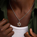 Wise Devotion Silver Tiger’s Eye Star of David Charm 2