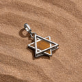 Wise Devotion Silver Tiger’s Eye Star of David Charm 3