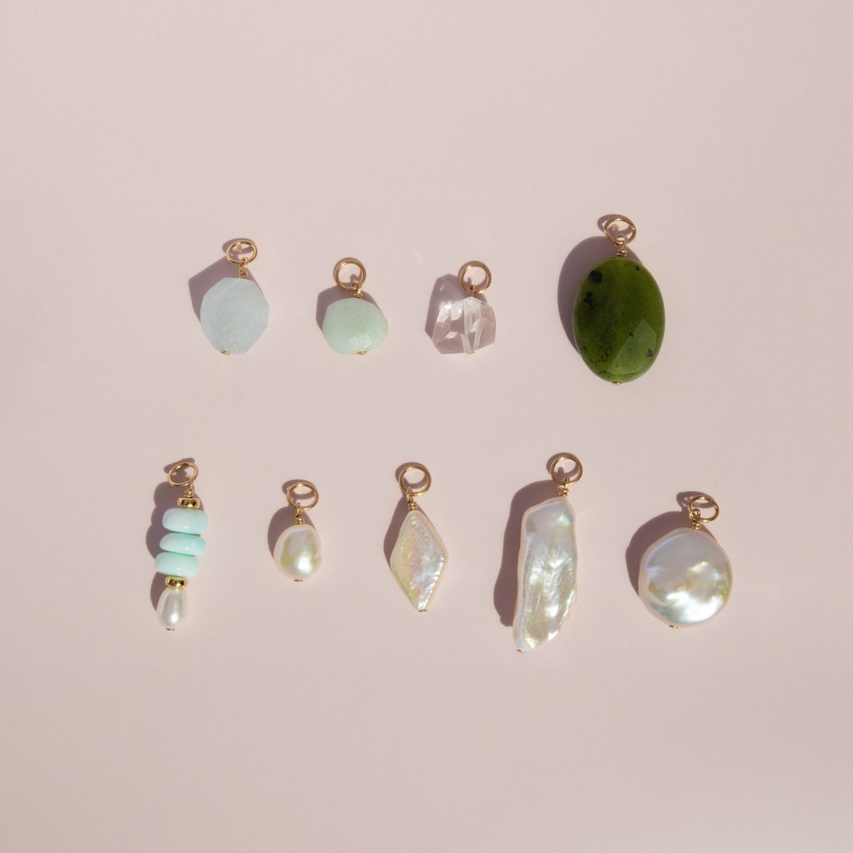 Freeform Aquamarine Charm