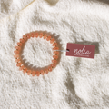Peach Gemstone Stretch Bracelet 1