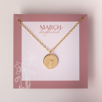 March Birth Flower Necklace • Daffodil