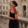 MM5010 (red) - Italian lambskin tassel gloves with luxurious cashmere lining 4