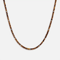 Bold Heart Tiger's Eye Heishi Choker Necklace 1
