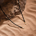 Inspired Revival Karma Circle Black String Necklace 4