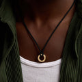 Inspired Revival Karma Circle Black String Necklace 2