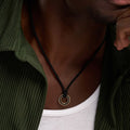 Soulful Exploration Onyx Karma Circle Black String Necklace 2