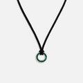 Abundance Mindset Malachite Karma Circle Black String Necklace 1
