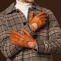 Marcello (brown) – Luxurious Italian peccary driving gloves 10