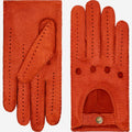 Marcello (orange) – Luxurious Italian peccary driving gloves 1