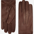 Marco (brown) - Italian lambskin leather gloves with brown rabbit fur lining 3