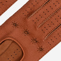 Maria (brown) - Italian driving gloves made of American deerskin leather 3