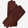 Mario (brown) - Italian lambskin leather driving gloves & touchscreen feature 3