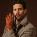 Matteo (brown) - Italian gloves made of American deerskin leather with cashmere lining 2