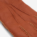 Matteo (brown) - Italian gloves made of American deerskin leather with cashmere lining 6