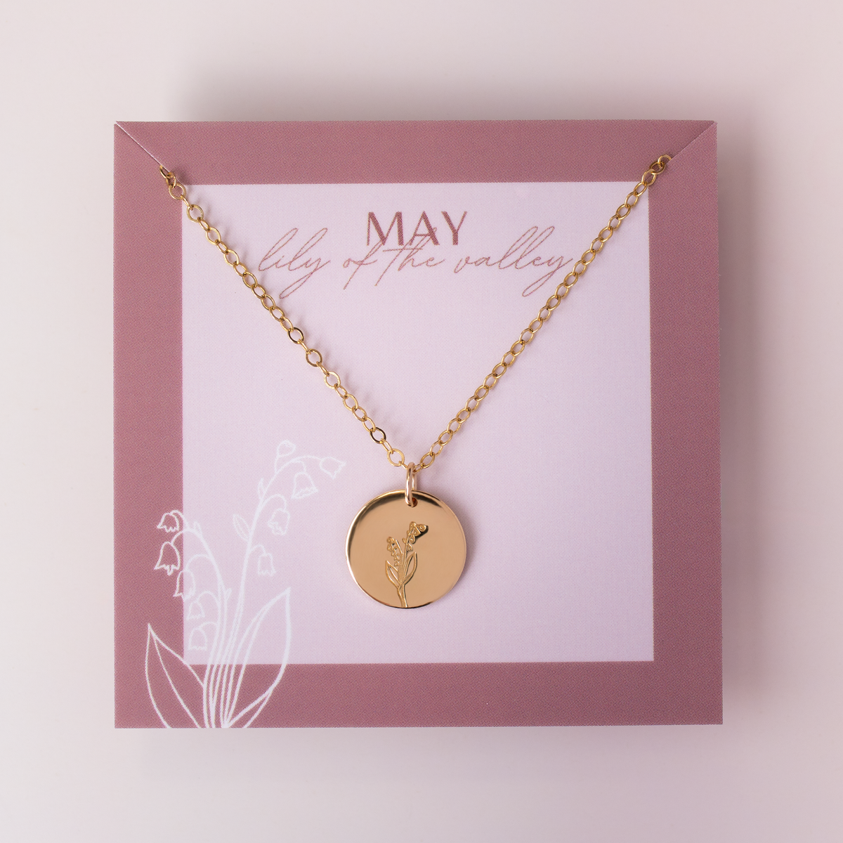 May Birth Flower Necklace • Lily of the Valley