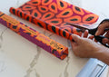 Beeswax Wrap Bulk Roll - Purple Papaya Print 1