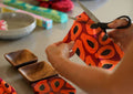 Beeswax Wrap Bulk Roll - Purple Papaya Print 5