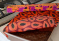 Beeswax Wrap Bulk Roll - Purple Papaya Print 10