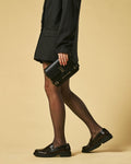 Mirella (black) - Italian calf leather women's crossbody bag (with shoulder strap) 4