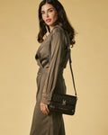 Mirella (dark brown) - Italian calf leather women's crossbody bag (with shoulder strap) 1