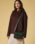Mirella (green) - Italian calf leather women's crossbody bag (with shoulder strap) 3