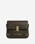 Mirella (dark brown) - Italian calf leather women's crossbody bag (with shoulder strap) 2