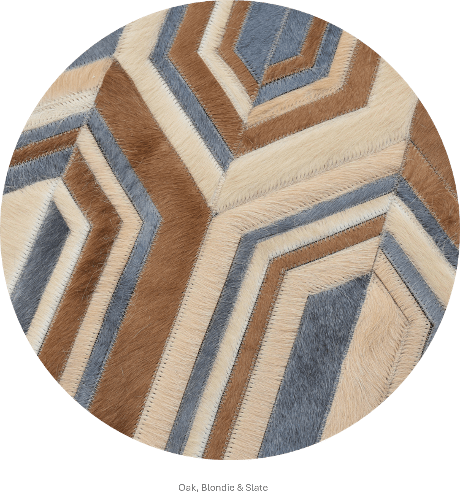 Missoni – Abstract Patterned Bedroom Cowhide Rug
