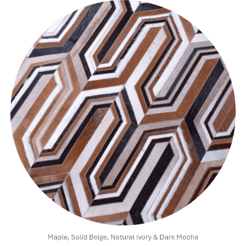 Missoni – Abstract Patterned Bedroom Cowhide Rug