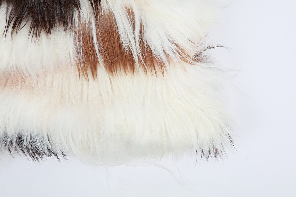 Mixed Natural Goatskin Pillow