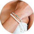 Moon & Sea 3mm Healing + 4mm Self Love Bracelet Stack 1