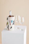 Mosaic Woven Vase or Wine Holder 1