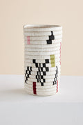 Mosaic Woven Vase or Wine Holder 4