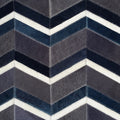 MULTI HERRINGBONE – Chevron Patchwork Cowhide Rug 1