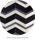 MULTI HERRINGBONE – Chevron Patchwork Cowhide Rug 7