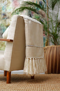 Brown Multi Striped Throw 2
