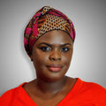 Kente African Head Wraps (Brown & Red) 3