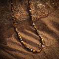 Bold Heart Tiger's Eye Heishi Choker Necklace 3