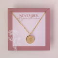 November Birth Flower Necklace • Chrysanthemum 1