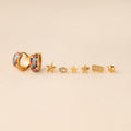 Checkered Super Chunky Huggie Hoop Earrings 7