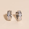Crystal Chunky Huggie Hoop Earrings 5