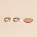 Crystal Chunky Huggie Hoop Earrings 7