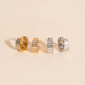 Pearl Shell Teardrop Super Chunky Huggie Hoop Earrings 3
