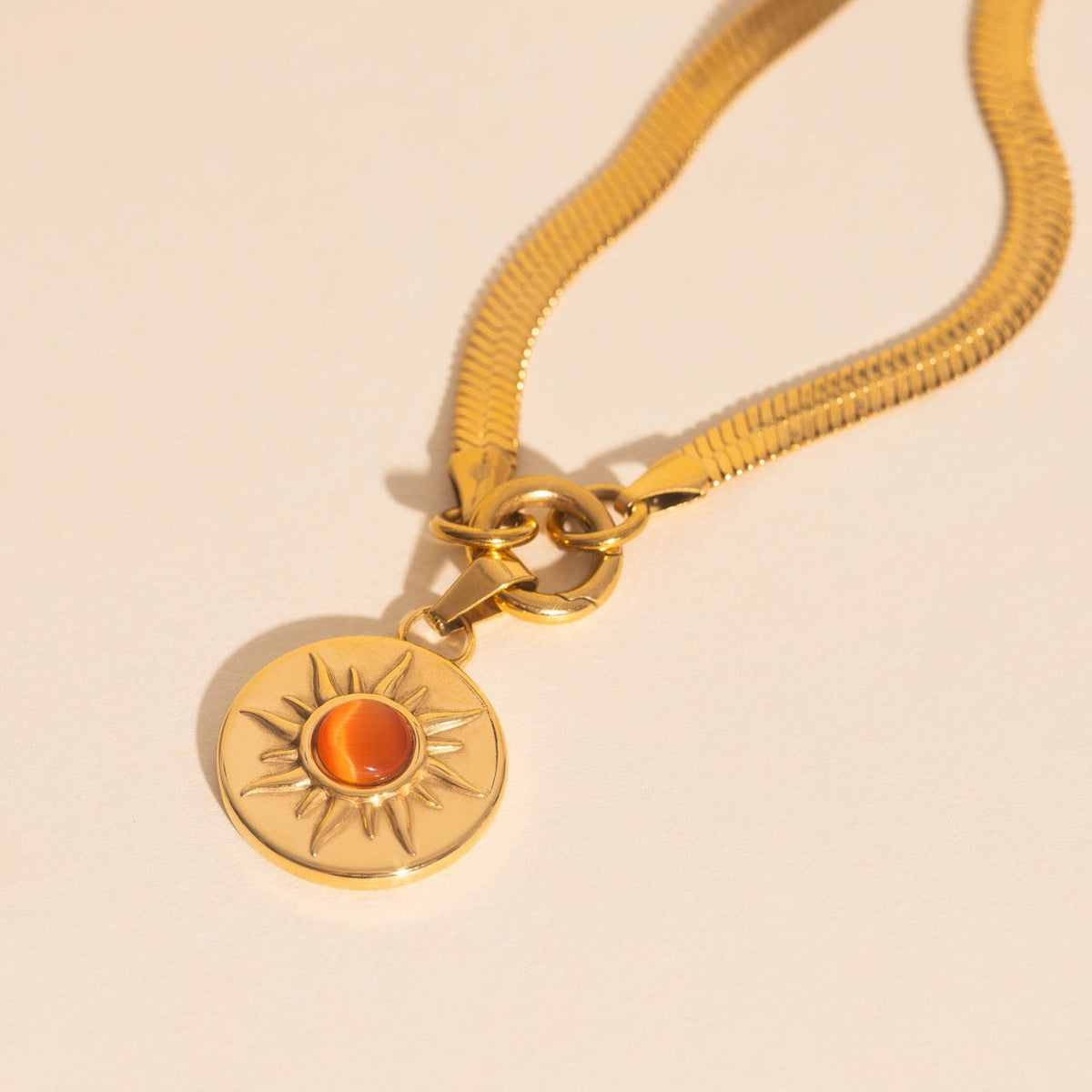 Amber Sun Necklace Charm