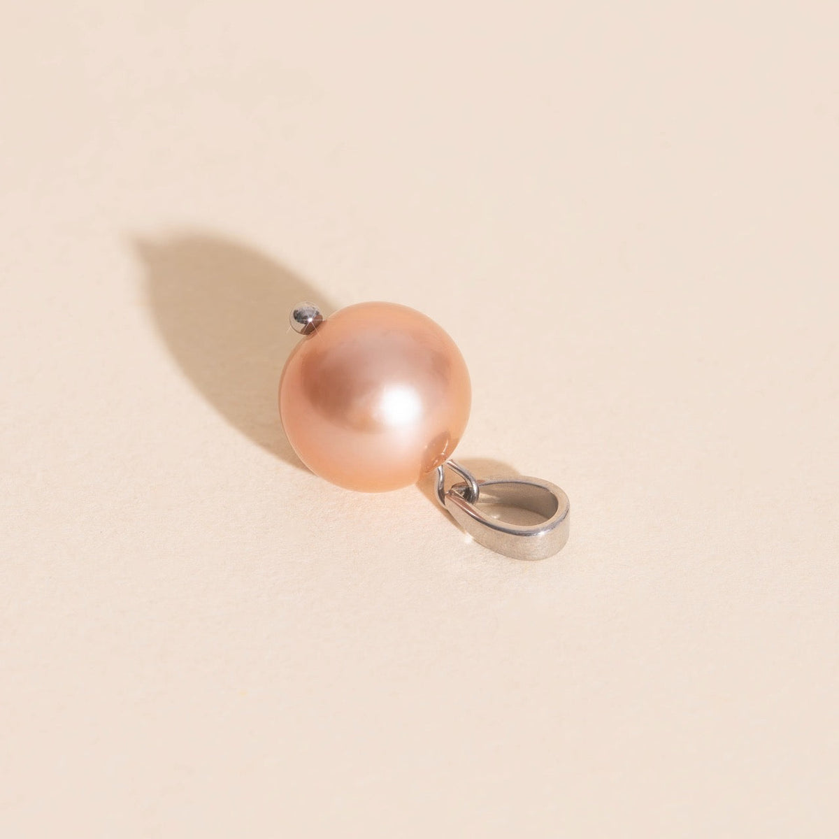 Pink Pearl Necklace Charm