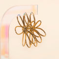 Jumbo Wire Floral Huggie Hoop Earrings 5
