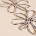 Jumbo Wire Floral Huggie Hoop Earrings 7